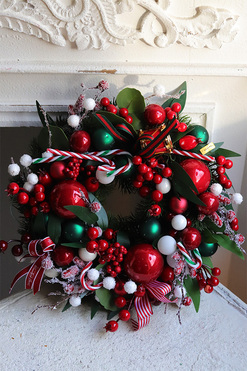 Apart American Christmas 3 świąteczny wianek do powieszenia, śr.30cm 