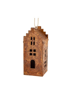 Lutose B, domek zawieszka świąteczna, kpl.4szt, wym.10x4.5x4.5cm