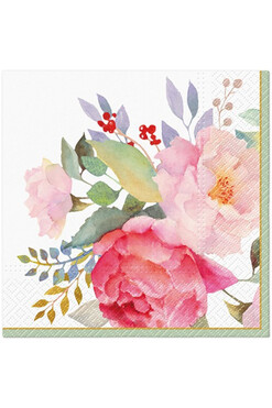 Bouquet, serwetki papierowe z nadrukiem, kpl.20szt