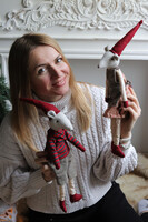 Myszki, dekoracyjna lalka siedząca