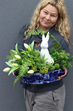 Imperia Small, stroik wielkanocny z zajączkami, wym.32x45x25cm