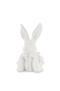 Pani Zając A, figurka zajączek wielkanocny, biały, wys.28cm