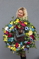 Summer, barwny komplet nagrobny, bukiet+wieniec