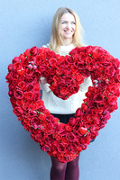 bardzo duże wiklinowe Serce w Czerwieni 2