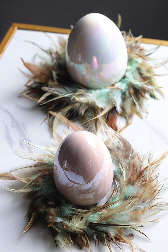 Jajeczko Mint Pink, stroik wielkanocny