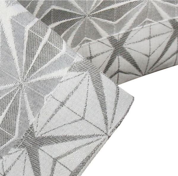 Rimmini, dwustronny bieżnik ze wzorem, szary, wym.48x150cm 