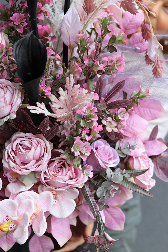 Ellegancja, bukiet nagrobny we wkładzie do wazonu