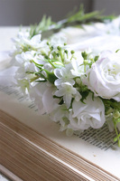 wianek komunijny z różami