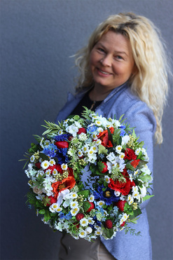 Mazowsze w Ogrodzie komplet dekoracji, girlanda +wianek