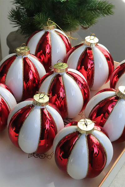 Classic XMAS, szklane bombki w pudełku