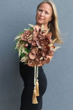 wianek Orchidelia Miedziany, śr.30cm