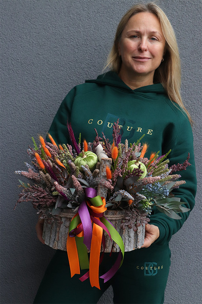 Jesienny Dyniowy 2, kompozycja w koszyku