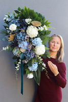  Deluxe Blue, niebieska wiązanka nagrobna