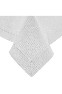 Alissa Flora, obrus ze srebrną nicią, biały, wymiary do wyboru 