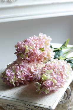 Delicate Pink, bukiet różowych hortensji, 3szt, dł.90cm  