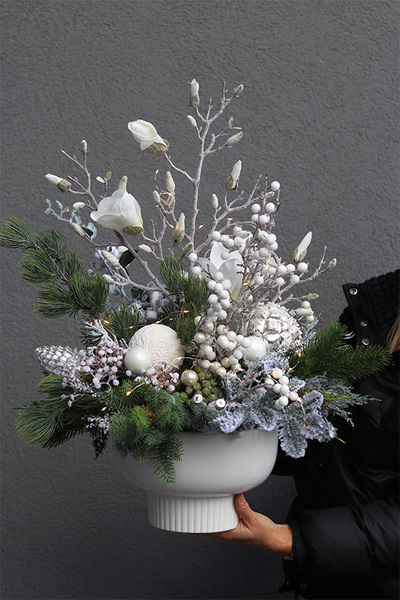 Magnolia Winter, zimowa kompozycja w osłonce