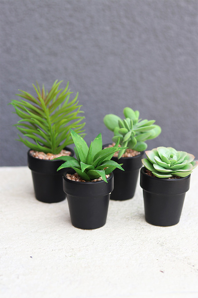 Gerrati sztuczne rośliny w doniczkach sukulenty