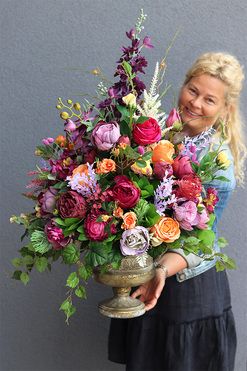 puchar z kwiatami Hellisano, wym.89x65cm