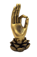Mudra Om, figurka aluminiowa
