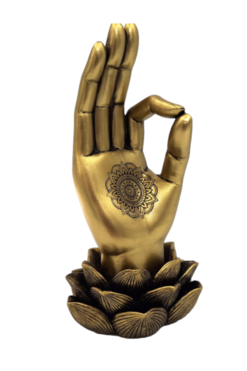 Mudra Om, figurka aluminiowa, wys.21cm