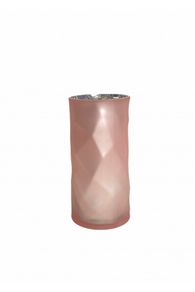 Saint-Denis, szklany wazon, różowo-srebrny