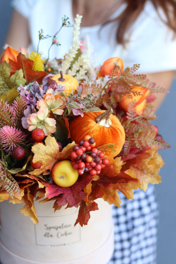 Moko Autumn 2, welurowy flowerbox jesienny