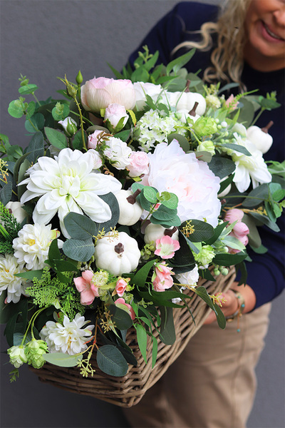 Białe Dynie, kompozycja jesienna