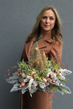 Złota Legenda Basic, świąteczny stroik na brzozie, wym.33x47x39cm 