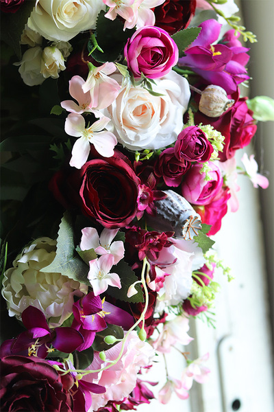 asymetryczny wianek na drzwi, Marassi, śr.67cm