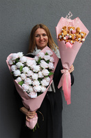 Love 4 Roses, bukiet jasnych róż, 45 kwiatów