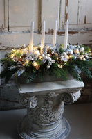 adwentowy stroik na stół, White Christmas Milano, wym.35x48cm