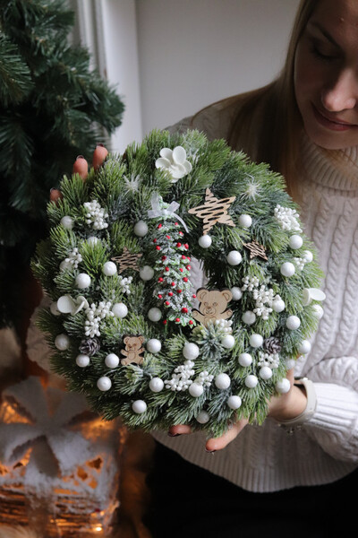 Moja Mała Gwiazdka, świąteczny wianek dekoracyjny