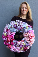 duży wianek kwiatowy Bogactwo Natury Bellisa, śr.46cm