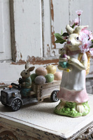 Królicza Mama, wielkanocna kompozycja z zającem, wym.32x15cm