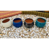 Ares, donica / osłonka ceramiczna, turkus, wym.23x33cm 