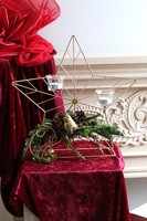 Star Golden Bird, świąteczny stroik na świeczniku	