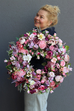 Bella Lux Deco, bogaty wianek na drzwi, śr.50cm