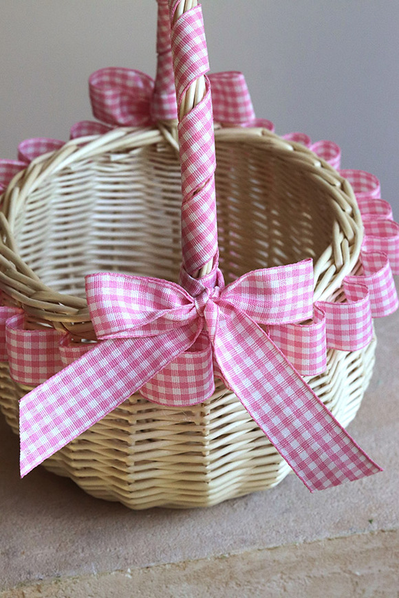 Cottage Pink, dekorowany koszyczek wielkanocny