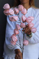 Miechunka, gałązka sztuczny kwiat, różowa, 1 szt., dł.98cm