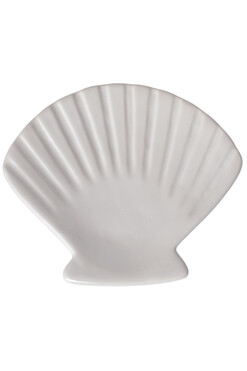 Pacific, płaska figurka muszelka, biała, kpl.6szt, wym.15x13x2cm