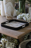 Marble Retro, melaminowa taca ze wzorem,