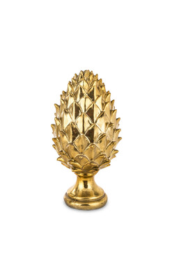 Karczoch Glosti C, złota figurka dekoracyjna, wym.30x14cm