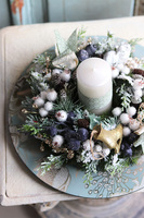 Getasa, świąteczny stroik na ozdobnym talerzu, śr.33cm