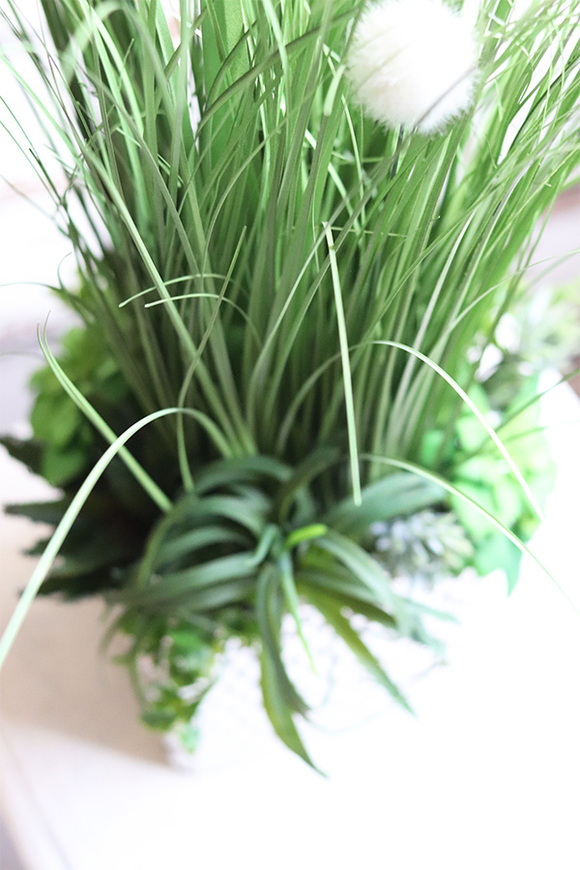 Michelo Gerio, sztuczna trawa kwitnąca z sukulentami, wys.68cm