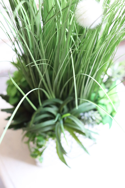 Michelo Gerio, sztuczna trawa kwitnąca z sukulentami, wys.68cm