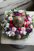 elegancki stroik wielkanocny z jajem, Tefila, śr.33cm