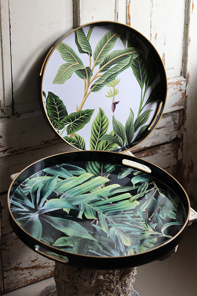 Egzotic Home, stylowa taca melaminowa, śr.46cm 