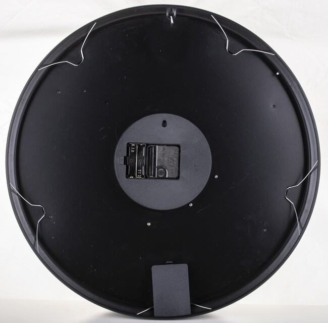 duży metalowy zegar ścienny, Voyager 2, śr.52cm 