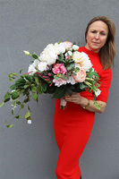 Teliga Pink, komplet dekoracji nagrobnych, kompozycja w misie +bukiet