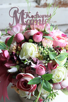 Dzień Mamy 2, różowy flowerbox z napisem, wys.29cm 